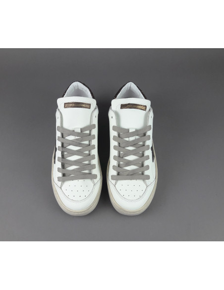 Ama Brand /// Sneakers Donna Slam Pelle Bianco Spoiler Glitter Prezzo 199,00