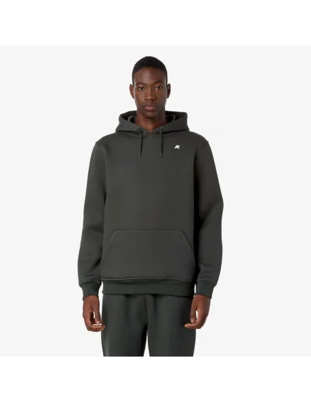 K-Way /// Felpa Uomo Bernie Scuba Stretch Verde Militare Scuro Prezzo 140,00
