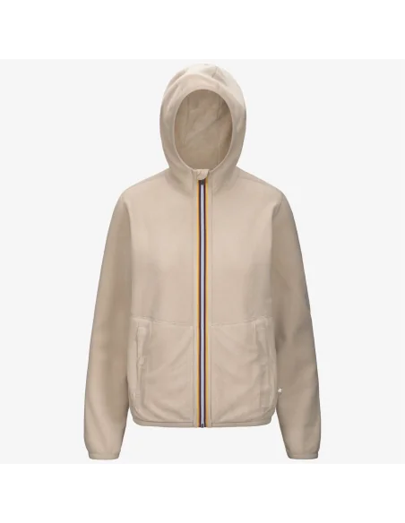 K-Way /// Giacca Felpa Donna Lily Velour Polar Double Beige Opaco Prezzo 165,00