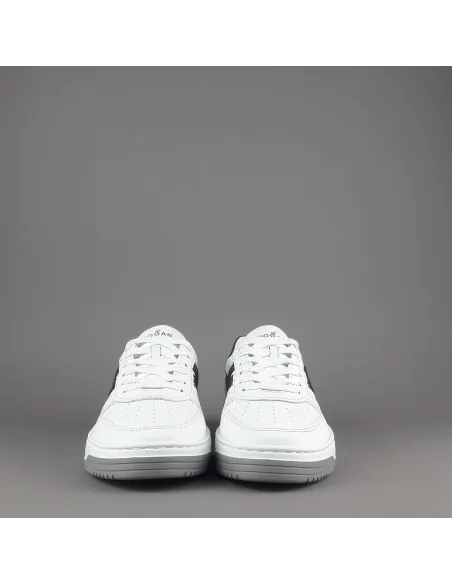 Hogan /// Sneakers Uomo H630 Pelle Bianco H Lunga Pelle Blu Scuro Prezzo 420,00