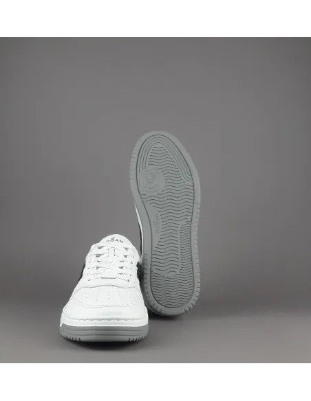 Hogan /// Sneakers Uomo H630 Pelle Bianco H Lunga Pelle Blu Scuro Prezzo 420,00