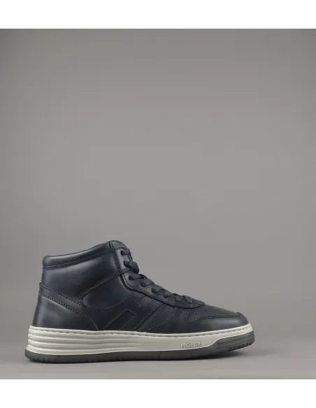 Hogan /// Sneakers Basket Uomo H630 Pelle Blu Scuro H Lunga Prezzo 450,00