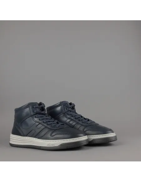 Hogan /// Sneakers Basket Uomo H630 Pelle Blu Scuro H Lunga Prezzo 450,00