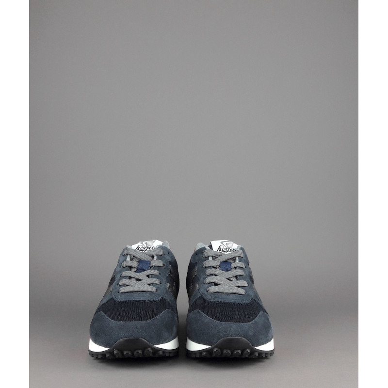 Hogan Sneakers H383 Uomo Camoscio Tela Blu Scuro Rosso Prezzo 290,00