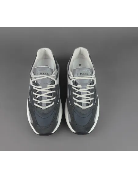 D.A.T.E. /// Vela Uomo Camoscio E Tela Grigio Scuro Prezzo 185,00
