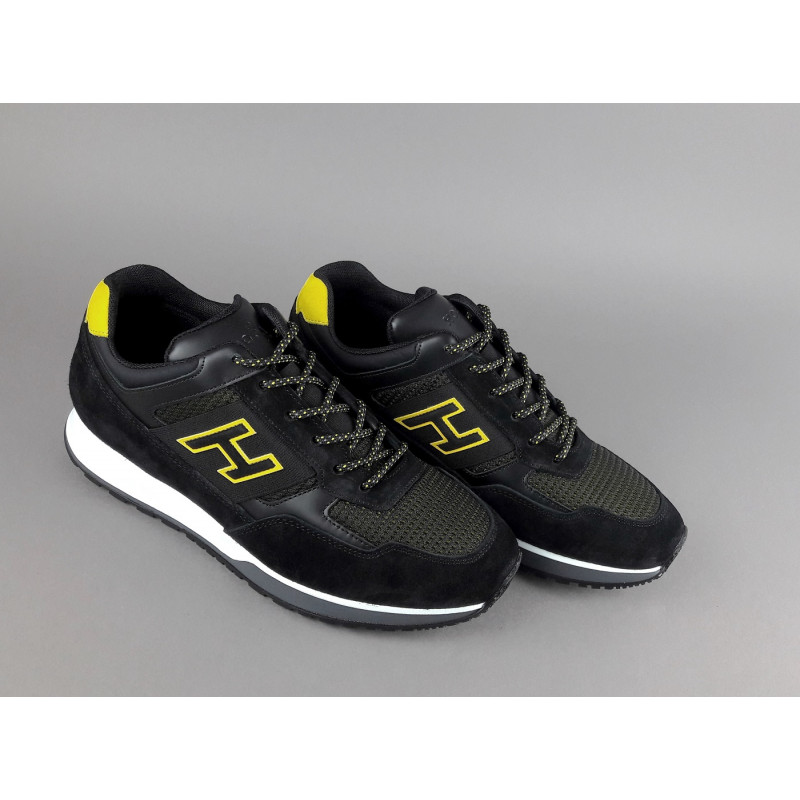 Hogan Sneakers H321 Uomo Camoscio Tela Nero Prezzo 350,00