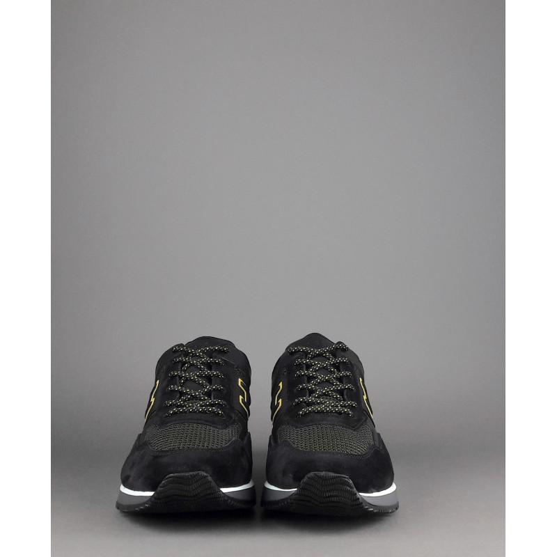 Hogan Sneakers H321 Uomo Camoscio Tela Nero Prezzo 350,00