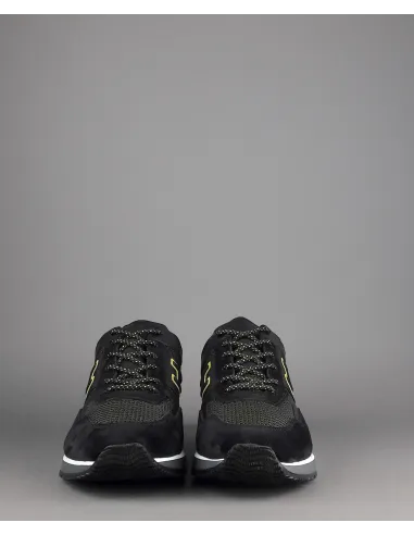 Hogan Sneakers H321 Uomo Camoscio Tela Nero Prezzo 350,00