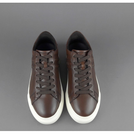 Hogan /// Sneakers H365 Uomo Pelle Marrone Scuro H Canaletto Prezzo 320,00