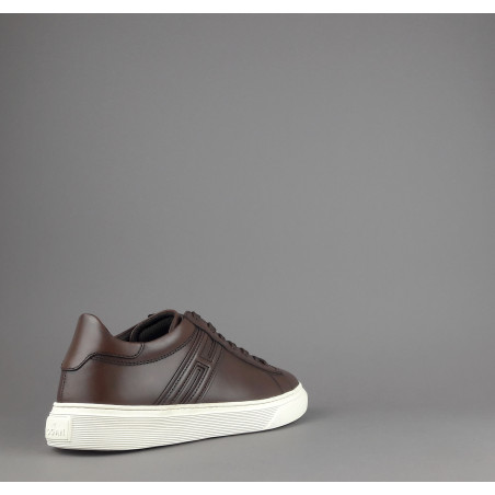 Hogan /// Sneakers H365 Uomo Pelle Marrone Scuro H Canaletto Prezzo 320,00