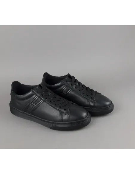 Hogan /// Sneakers H365 Uomo Pelle Nappa Nero H Canaletto Prezzo 320,00