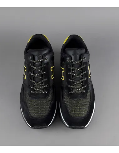 Hogan Sneakers H321 Uomo Camoscio Tela Nero Prezzo 350,00