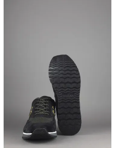 Hogan Sneakers H321 Uomo Camoscio Tela Nero Prezzo 350,00