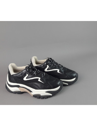 ASH /// Sneakers Donna Addict Pelle Tela Nero Prezzo 285,00