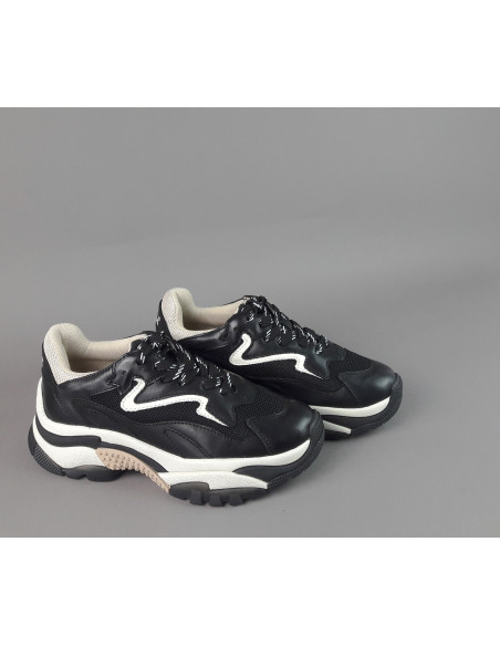 ASH /// Sneakers Donna Addict Pelle Tela Nero Prezzo 285,00