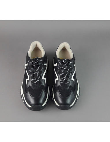 ASH /// Sneakers Donna Addict Pelle Tela Nero Prezzo 285,00