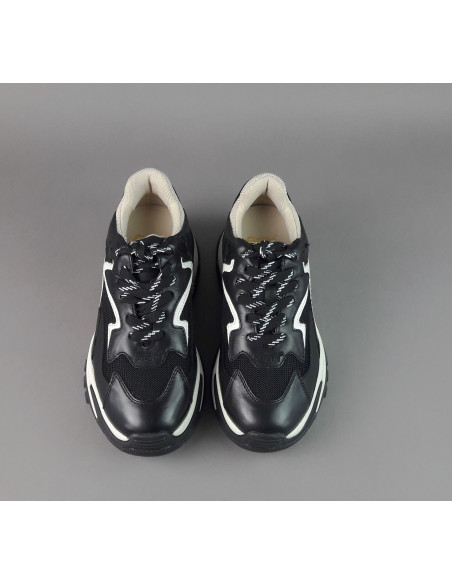 ASH /// Sneakers Donna Addict Pelle Tela Nero Prezzo 285,00