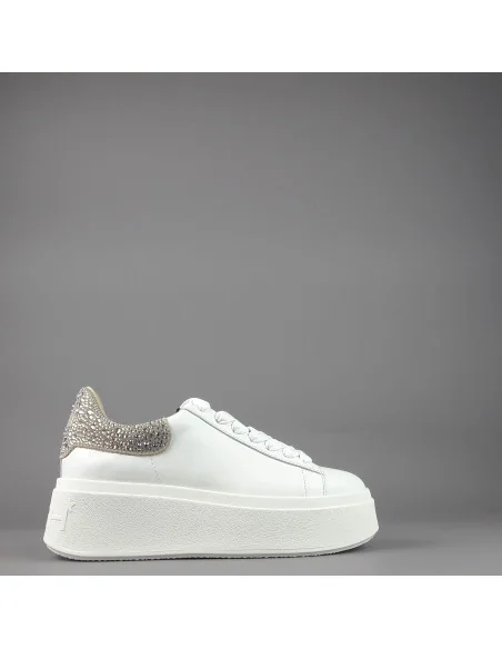 ASH /// Sneakers Donna Moby Pelle Bianco Spoiler Strass Prezzo 240,00