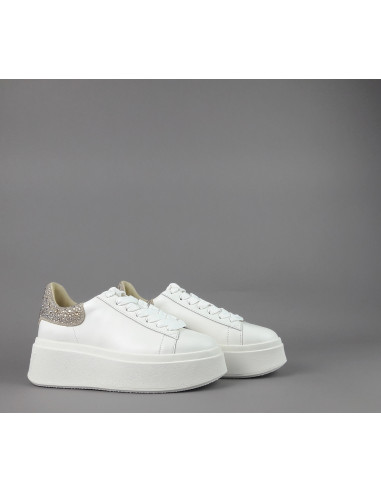 ASH /// Sneakers Donna Moby Pelle Bianco Spoiler Strass Prezzo 240,00