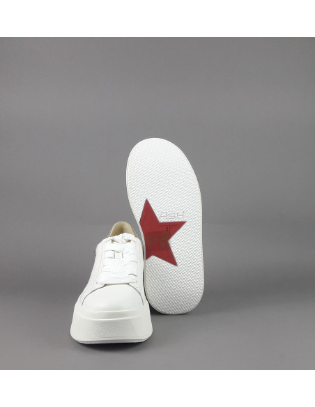 ASH /// Sneakers Donna Moby Pelle Bianco Spoiler Strass Prezzo 240,00