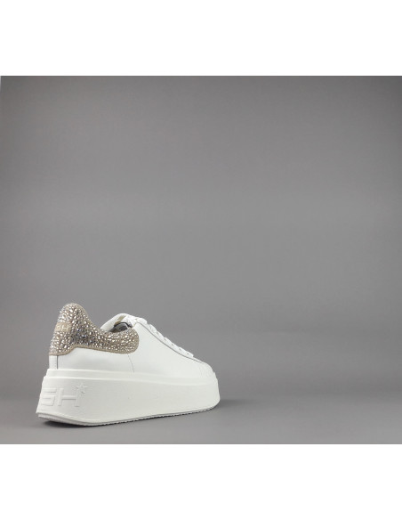 ASH /// Sneakers Donna Moby Pelle Bianco Spoiler Strass Prezzo 240,00