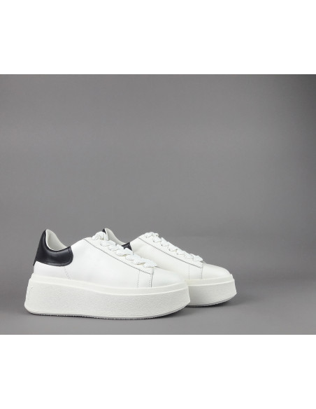 ASH /// Sneakers Donna Moby Pelle Bianco Spoiler Nero Prezzo 225,00