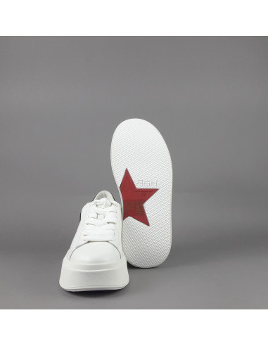 ASH /// Sneakers Donna Moby Pelle Bianco Spoiler Nero Prezzo 225,00