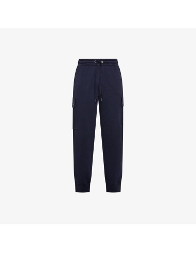 Sun 68 /// Pantalone Felpa Cargo Uomo Cotone Blu Scuro Prezzo 99,00