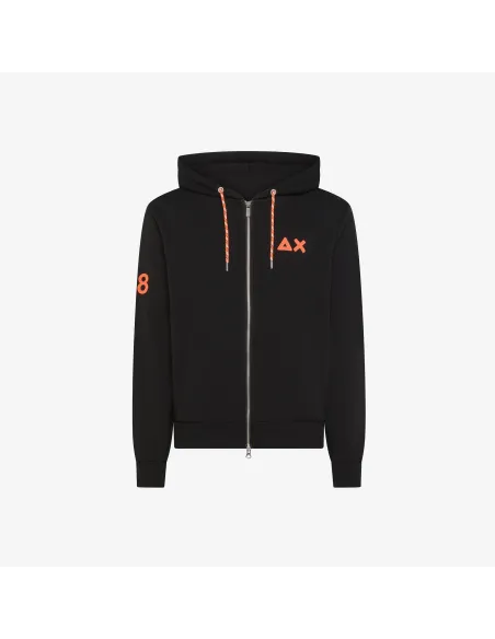Sun 68 /// Felpa Cappuccio Uomo Cotone Nero Prezzo 130,00