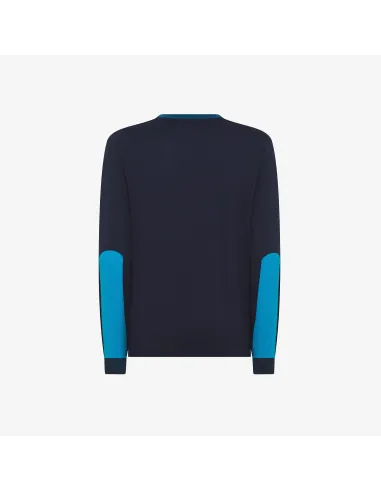 Sun 68 /// Maglia Uomo Girocollo Misto Lana Blu Scuro Con Toppe Prezzo 120,00