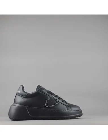 Philippe Model /// Sneakers Donna New Temple Pelle Nero Prezzo 340,00