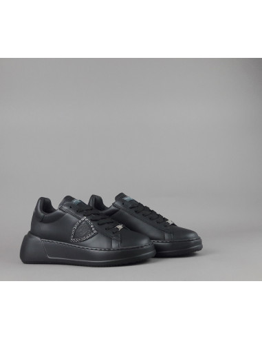 Philippe Model /// Sneakers Donna New Temple Pelle Nero Prezzo 340,00