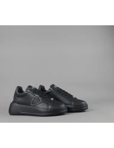Philippe Model /// Sneakers Donna New Temple Pelle Nero Prezzo 340,00