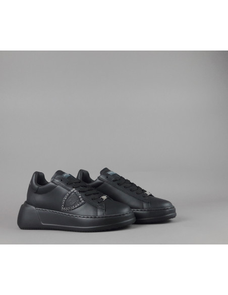 Philippe Model /// Sneakers Donna New Temple Pelle Nero Prezzo 340,00
