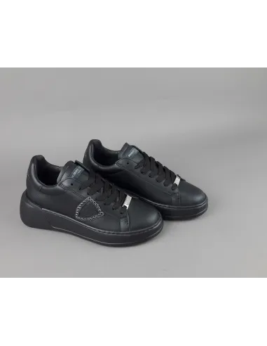 Philippe Model /// Sneakers Donna New Temple Pelle Nero Prezzo 340,00