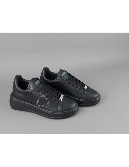 Philippe Model /// Sneakers Donna New Temple Pelle Nero Prezzo 340,00