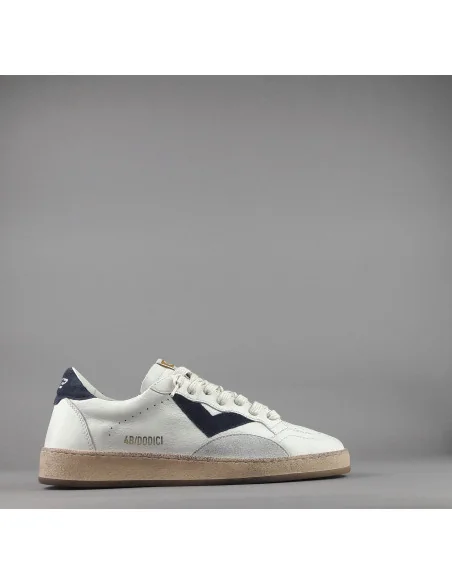 4B12 /// Sneakers Play Uomo Pelle Bianco Spoiler Blu Scuro Prezzo 199,00