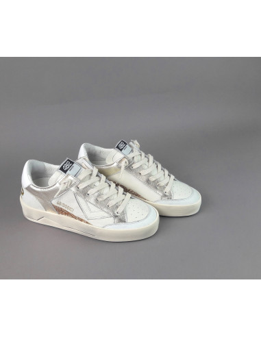 4B12 /// Sneakers Kyle Donna Pelle Bianco Spoiler Pelle Bianco Prezzo 229,00
