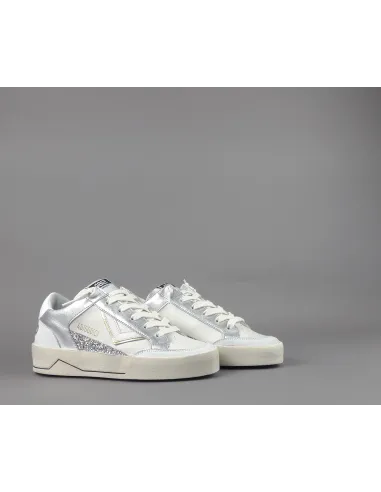 4B12 /// Sneakers Kyle Donna Pelle Bianco Spoiler Pelle Bianco Prezzo 229,00