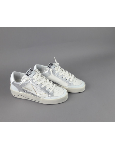4B12 /// Sneakers Kyle Donna Pelle Bianco Spoiler Pelle Bianco Prezzo 229,00