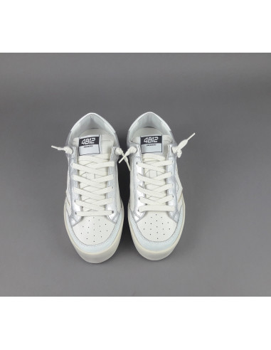 4B12 /// Sneakers Kyle Donna Pelle Bianco Spoiler Pelle Bianco Prezzo 229,00