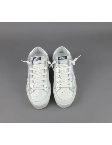 4B12 /// Sneakers Kyle Donna Pelle Bianco Spoiler Pelle Bianco Prezzo 229,00