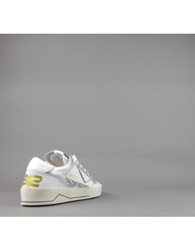 4B12 /// Sneakers Kyle Donna Pelle Bianco Spoiler Pelle Bianco Prezzo 229,00