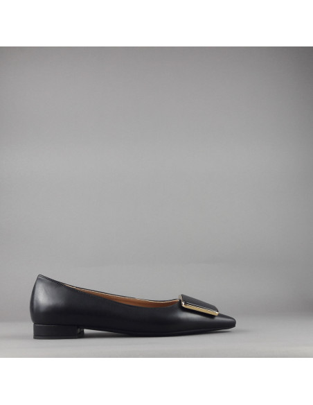 Frau /// Ballerina A Punta Donna Pelle Nero Prezzo 165,00