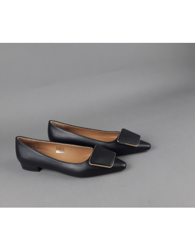 Frau /// Ballerina A Punta Donna Pelle Nero Prezzo 165,00