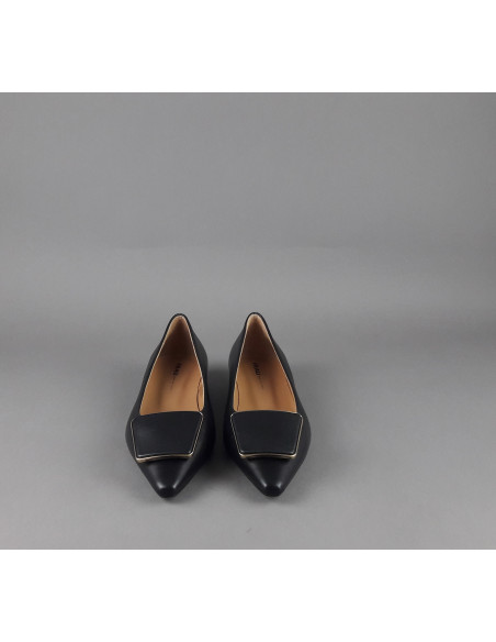 Frau /// Ballerina A Punta Donna Pelle Nero Prezzo 165,00