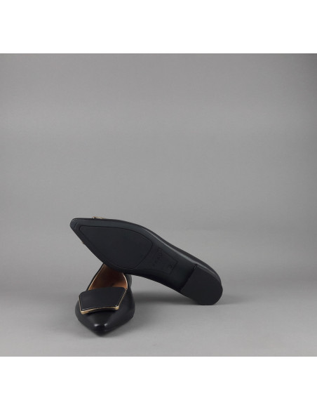 Frau /// Ballerina A Punta Donna Pelle Nero Prezzo 165,00