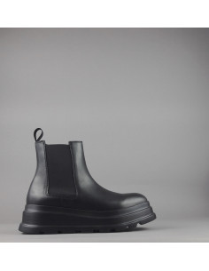 Frau /// Tronchetto Donna Pelle Nero Elastici Laterali Prezzo 139,00