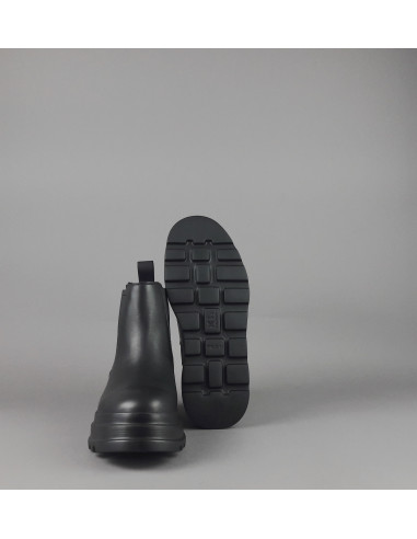 Frau /// Tronchetto Donna Pelle Nero Elastici Laterali Prezzo 139,00