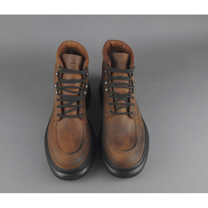 Frau /// Polacchino Uomo Pelle Ingrassata Marrone Prezzo 177,00